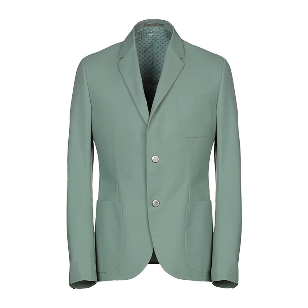 Gucci Men's Cotton Green Blazer Suit Jacket  Made in Italy Size 40 U.S. / L  New